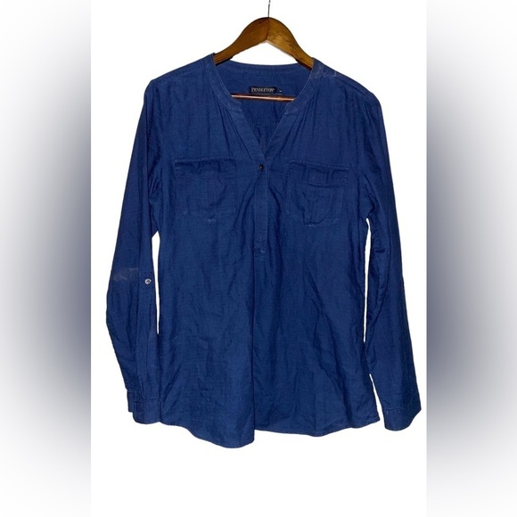 Pendleton Tops - Pendleton Denim Cotton‎ Shirt Cowgirl Country Outdoor Work Chore Women M